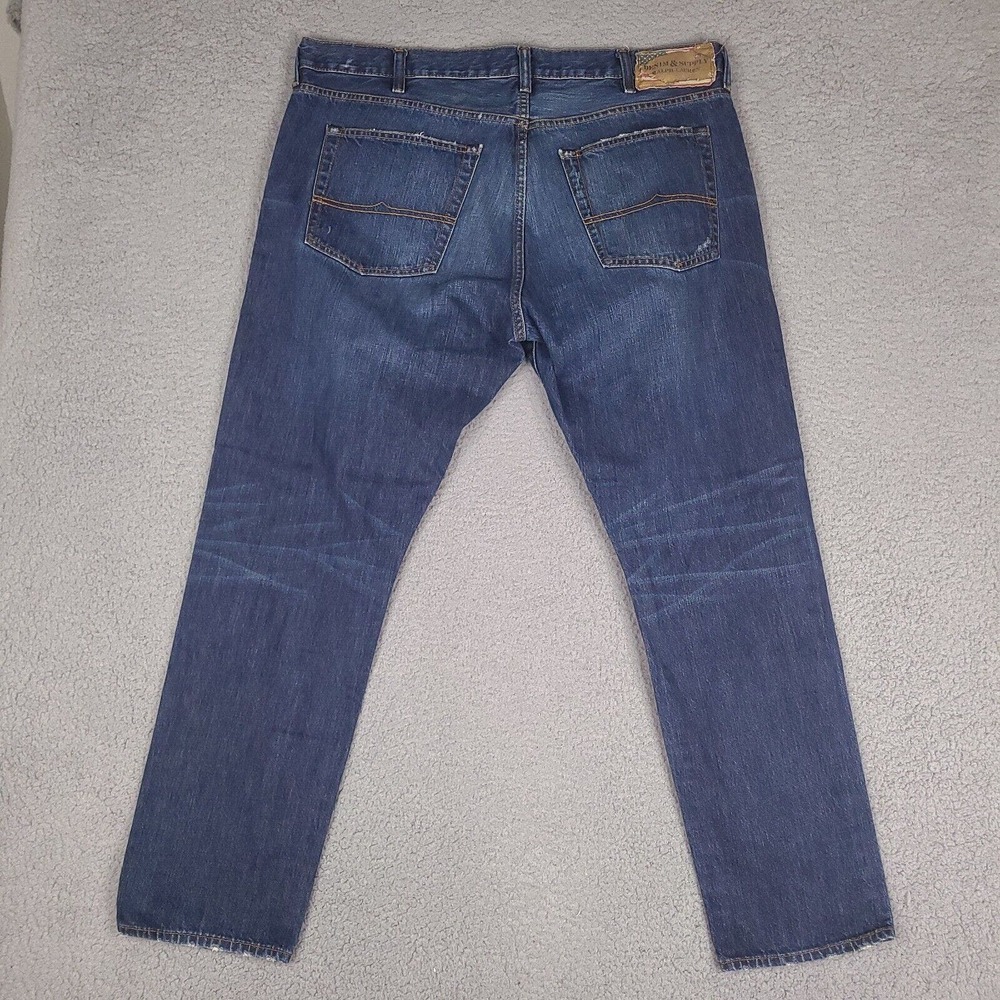 Denim & Supply Ralph Lauren Jeans Mens 40x30.5 Blue Straight‎ Taper Denim